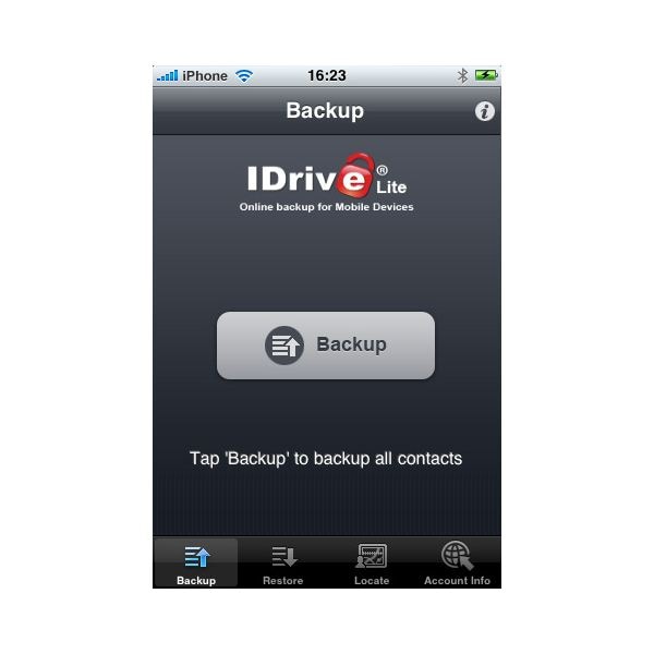 iPhoneの連絡先バックアップアプリ-IDriveOnlineBackup