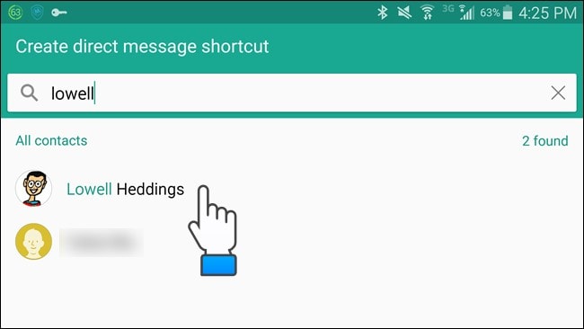 kontaktní widget pro android