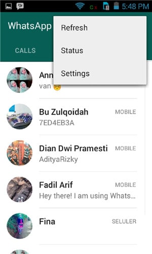 WhatsApp-contacten beheren