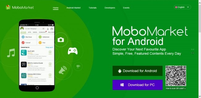 webbplats för nedladdning av android-app