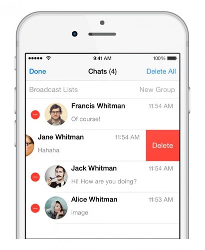 Whatsapp-contact selecteren om een ​​bericht te sturen