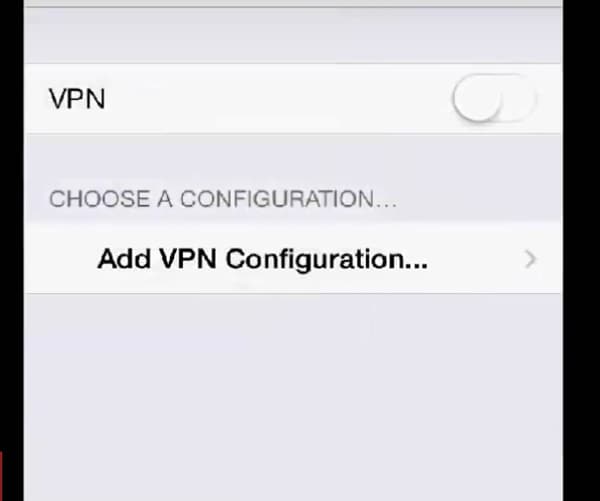 错误 1009 iphone-VPN 选项