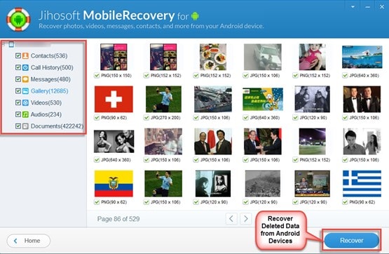 obnovit kontakty na android-Jihosoft Android Phone Recovery