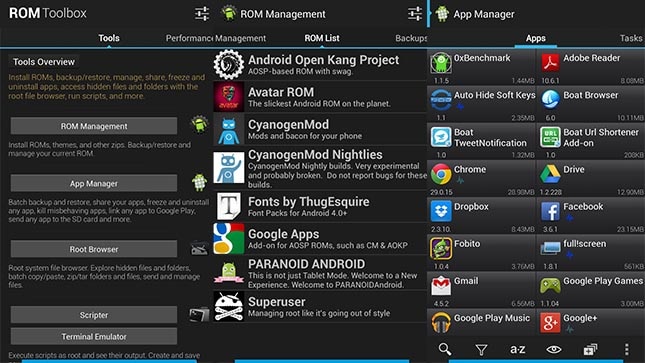 Suosituin Android-juurisovellus: ROM Toolbox Pro