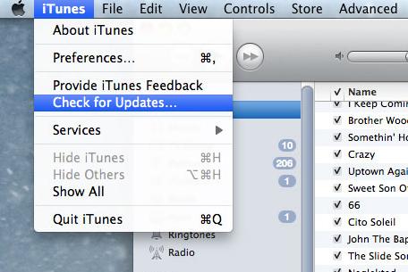 iphone-fel 29-Sök efter iTunes-uppdateringar