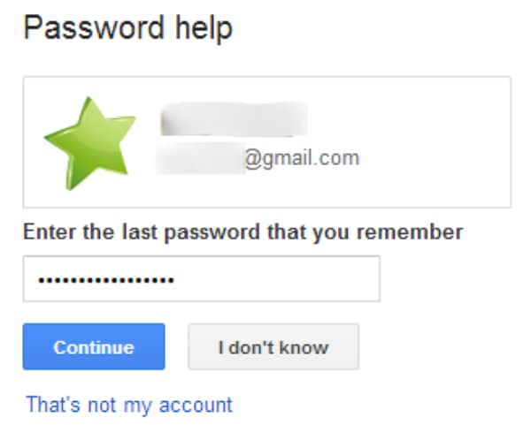 återställ Gmail-lösenordet på Android-fyll i ett CAPCHA-formulär