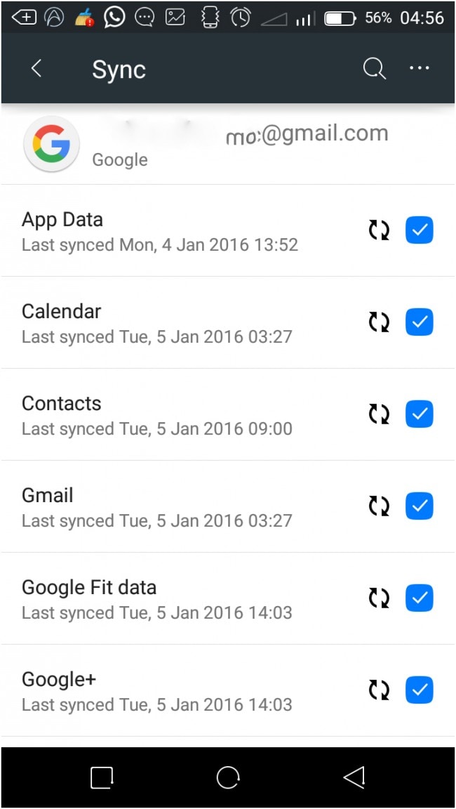 restaurer les contacts Google sur les androïdes