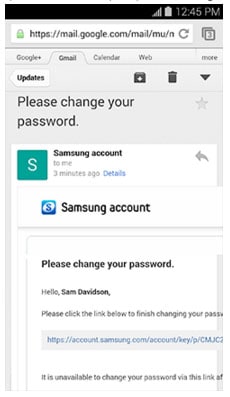 wachtwoord resetten Samsung-account
