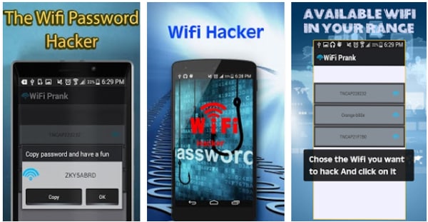 hack wifi-wachtwoord android-hacker wifi-wachtwoord grap