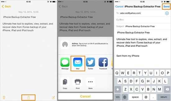 accedere alle note in icloud