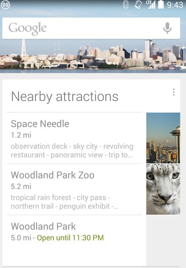 google ahora guía turístico