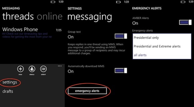 deaktiver Android Alerts fra beskedapp