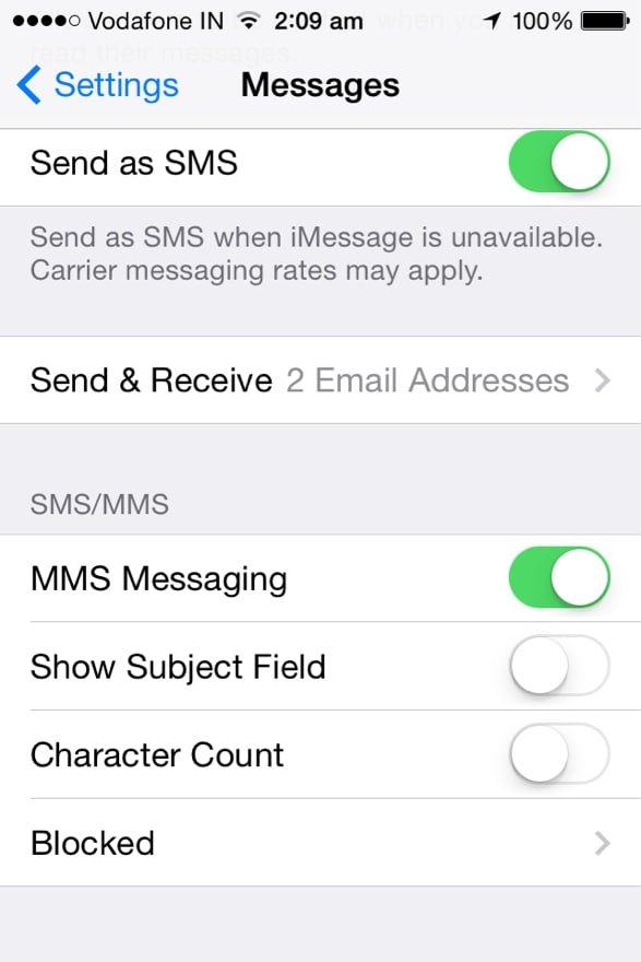 synchroniser les imessages sur plusieurs appareils - faites glisser vers le bas jusqu