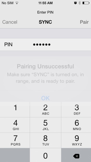Ford sync iPhone - βήμα 9 για αντιστοίχιση του τηλεφώνου σας με το Ford SYNC