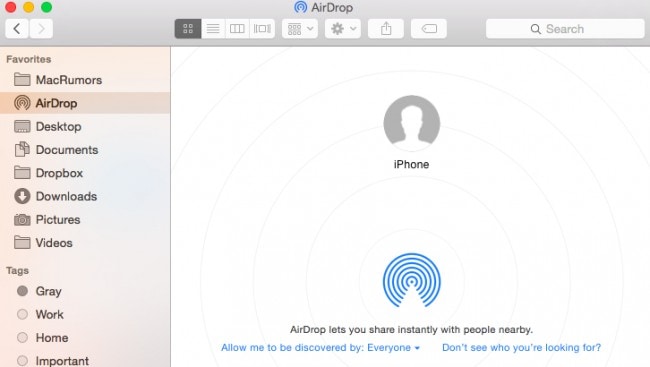 hvordan man bruger airdrop fra mac til iphone - Slå AirDrop til på iPhone og Mac