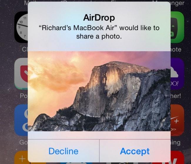hvordan man bruger airdrop fra mac til iphone - Del filer
