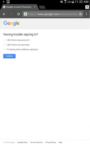 Android Google rencontre des problèmes de connexion