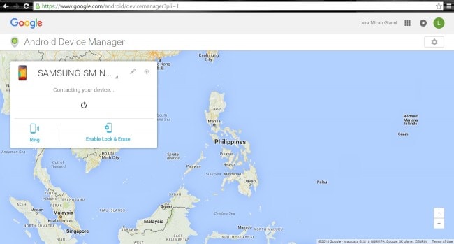 Android Device Manager -paikannuslaite