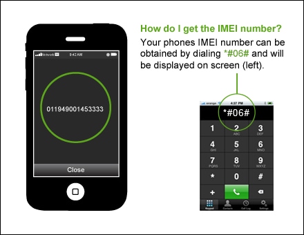 zkontrolujte černou listinu IMEI mobilního telefonu
