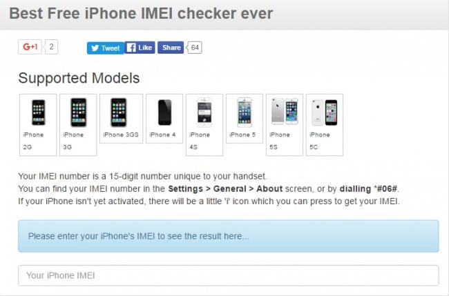 免費在線 iPhone IMEI 檢查器