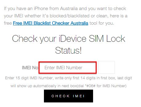 gratis online iPhone IMEI Checkers