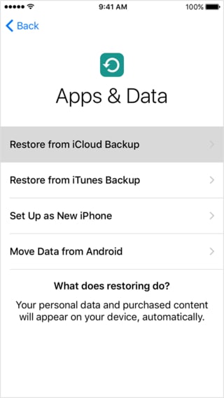 استعادة البيانات قبل فتح iPod Touch