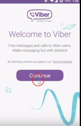 deaktivere Viber-konto på Android færdig