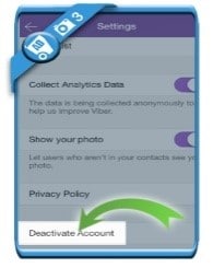 supprimer le compte Viber