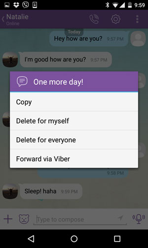 如何删除 Viber 消息