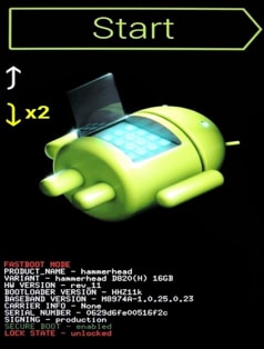 tela de bloqueio do Android de redefinição de fábrica