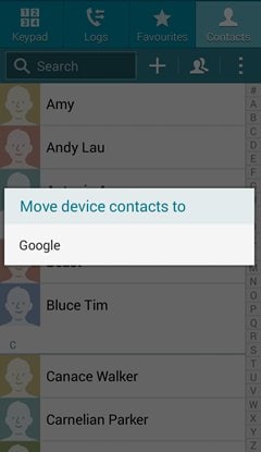 samsung flytta kontakter till google