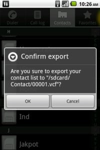 exportera samsung-kontakter