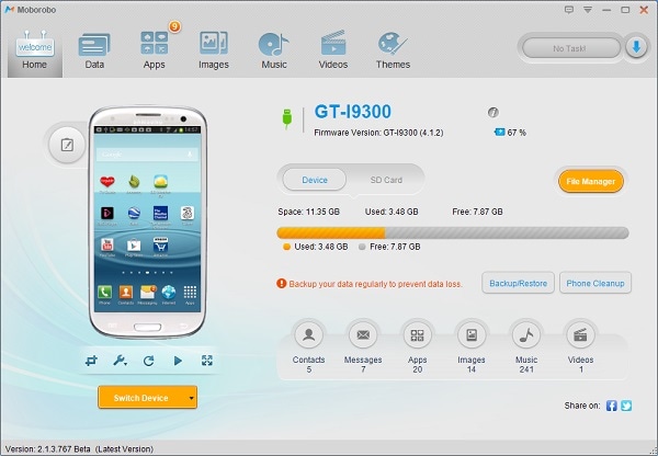 Samsung Backup-Software - moborobo