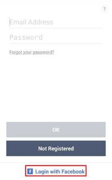 ラインアプリが機能しない-Facebookでログインする