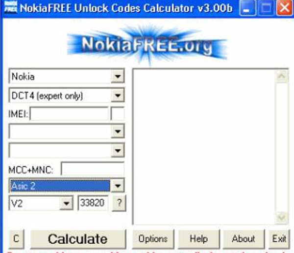 Калькулятор бесплатных кодов разблокировки Nokia