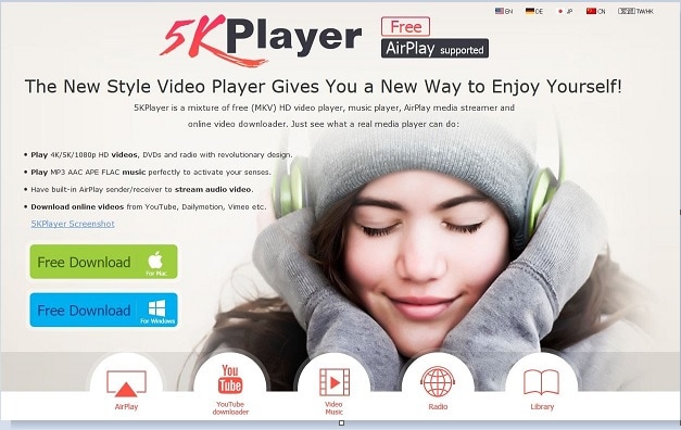 5kplayer udostępnia ekran iPhone