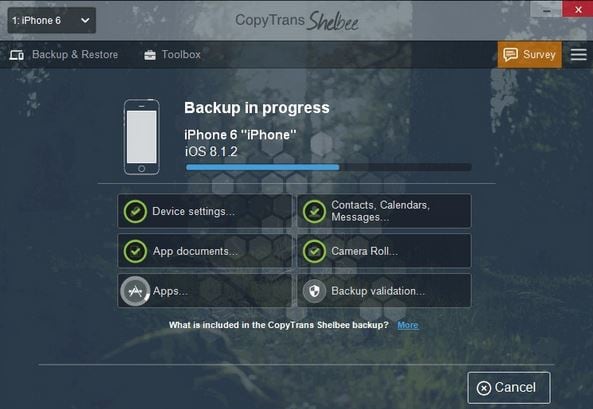 CopyTrans iPhonen varmuuskopiointiohjelmisto