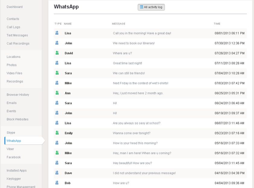 whatsapp παρακολούθηση-οθόνη μηνυμάτων WhatsApp στον υπολογιστή