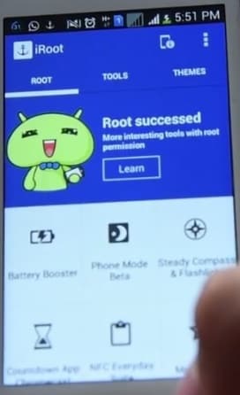 root zte met iroot-het proces van is voltooid