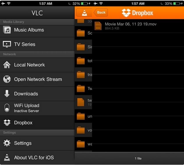 Dicas para usar o VLC para iPhone - Veja vídeos do Dropbox no iPhone