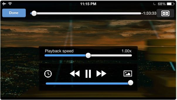 Dicas para usar o VLC para iPhone - Velocidade de reprodução de vídeos