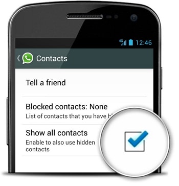 comment réparer WhatsApp ne fonctionne pas sur iphone-afficher tous les contacts