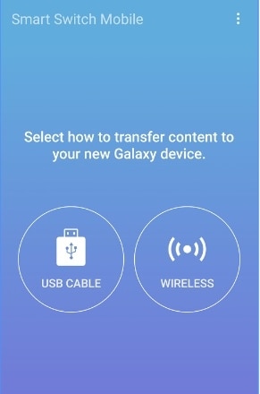 käynnistä Samsung Smart Switch