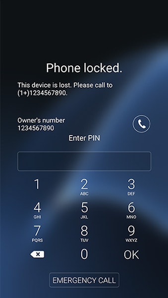 Samsung verloren telefoon - Vergrendel het scherm