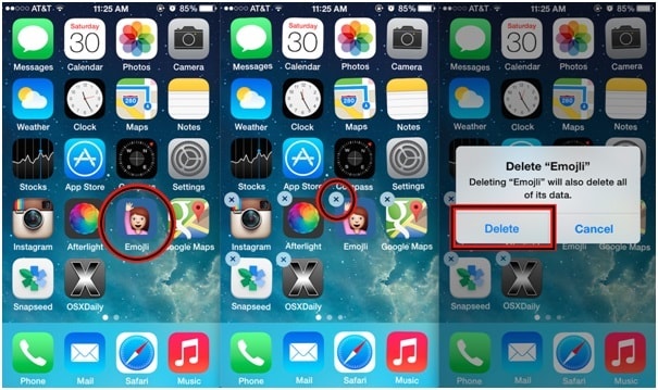 hur man tar bort appar på iphone - hitta appen att ta bort