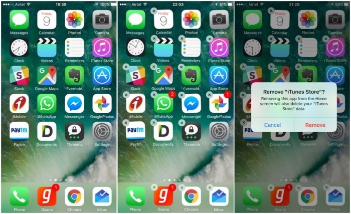hoe apps op iPhone te verwijderen - zoek de vooraf geïnstalleerde app