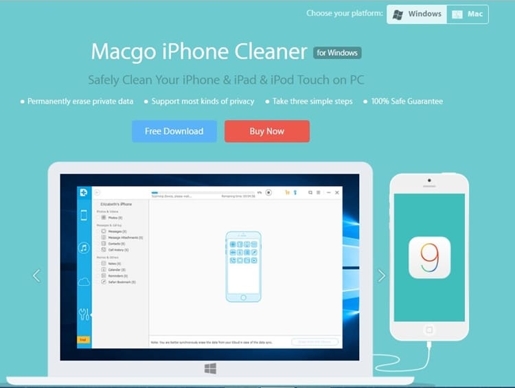 macgo 免费 iphone 清洁剂