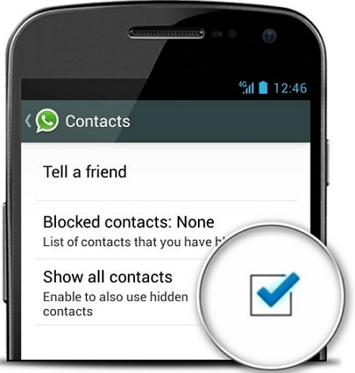 WhatsApp لا يتعرف على جهات الاتصال
