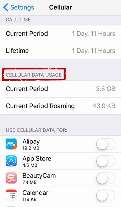 App Store fungerer ikke - mobildataforbrug