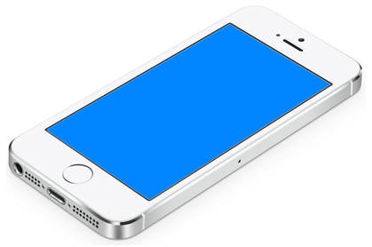 écran bleu iphone